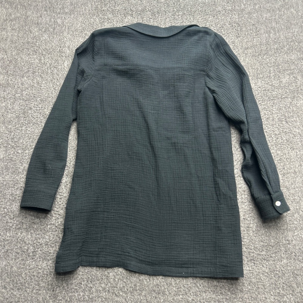 Soft‎ Surroundings Black Cotton Tunic Womens Small Minimal Capsule Lagen - Picture 6 of 7